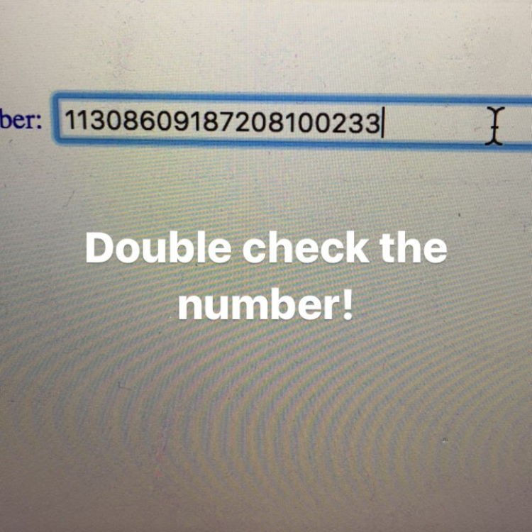 Enter in the serial number on the sticker