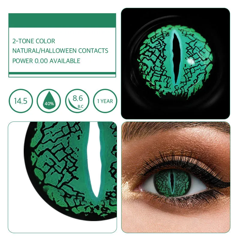 EyeLensy Lizard Eye Green | 1 Year