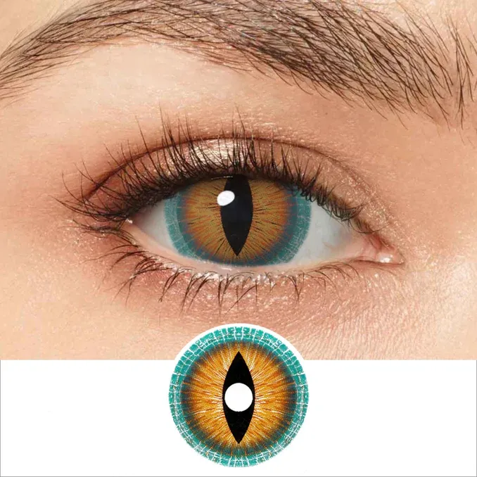 EyeLensy Brown Lizard Mini Sclera 17mm | 1 Year