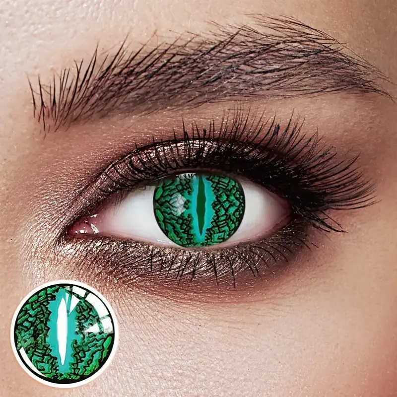 EyeLensy Lizard Eye Green | 1 Year