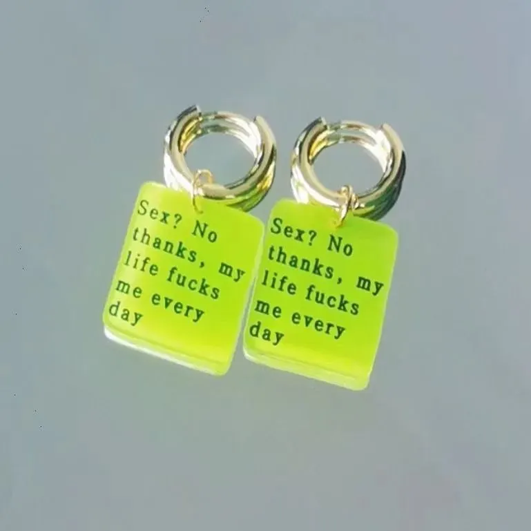 EyeLensy S Word Earrings | Accessory