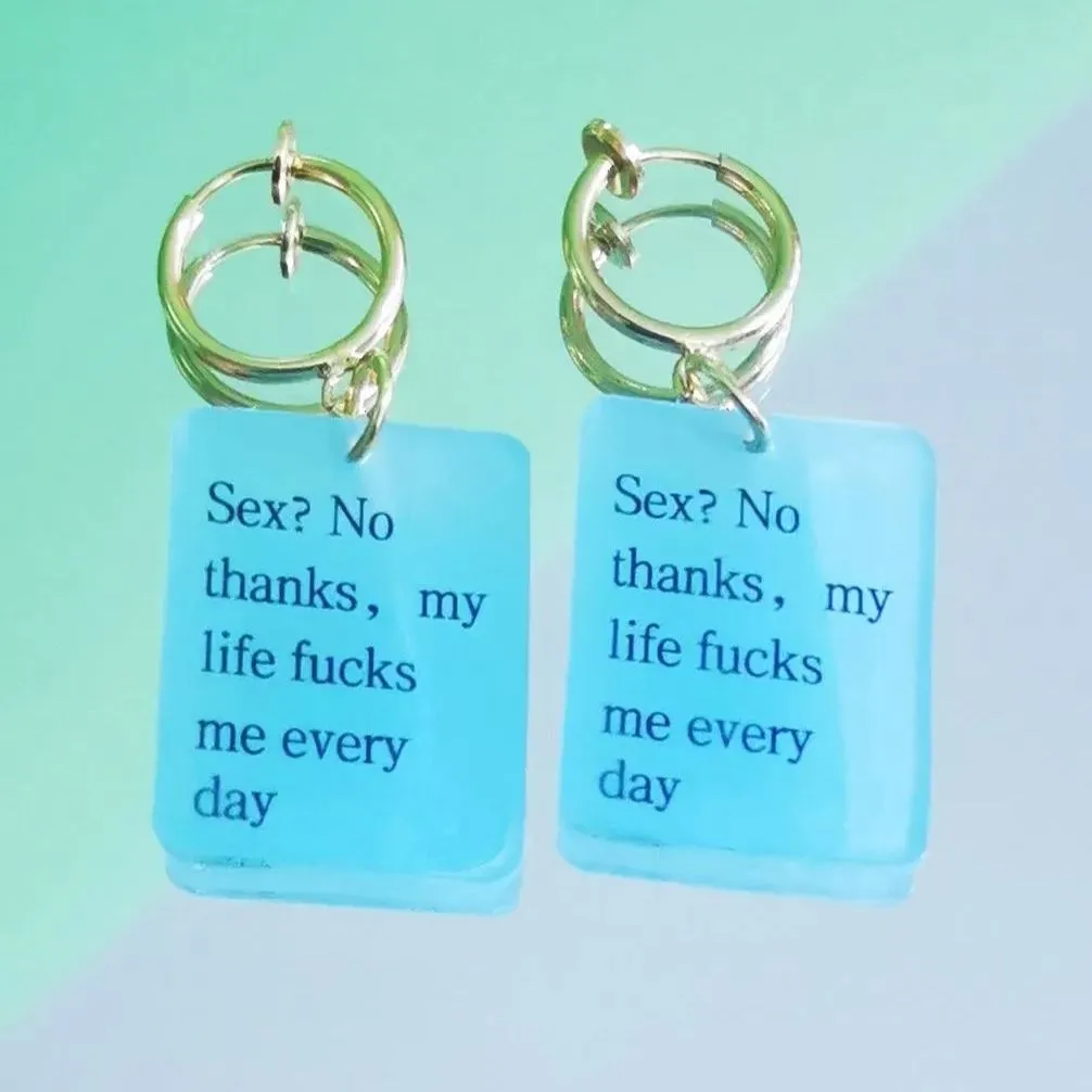 EyeLensy S Word Earrings | Accessory