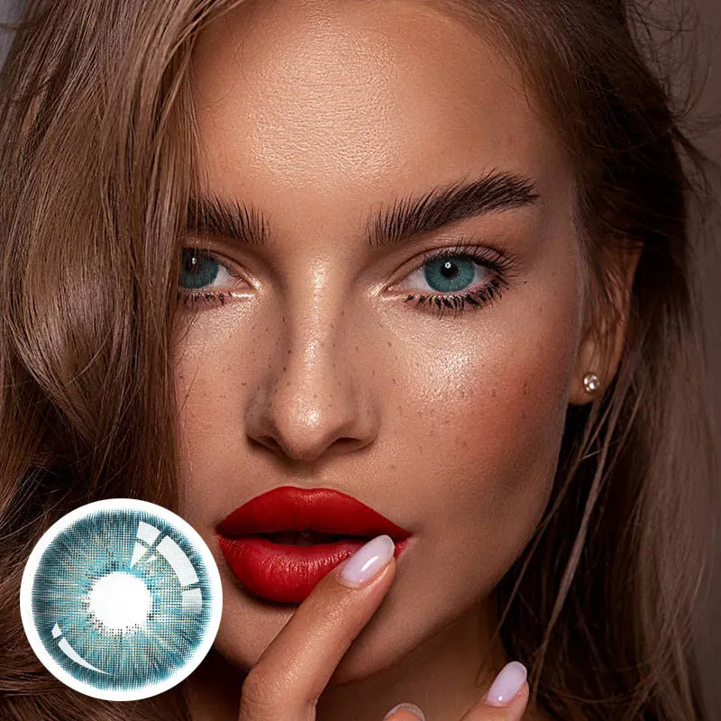 EyeLensy Květ modrá Barevné Kontaktní Čočky 1 Rok