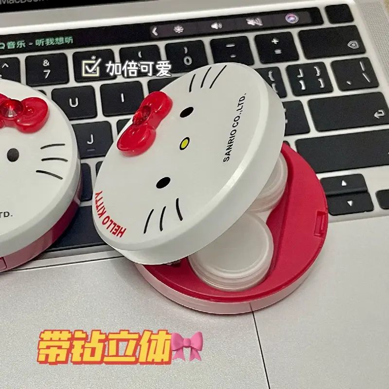 카와이 헬로키티 귀여운 케이스 색렌즈 서클렌즈