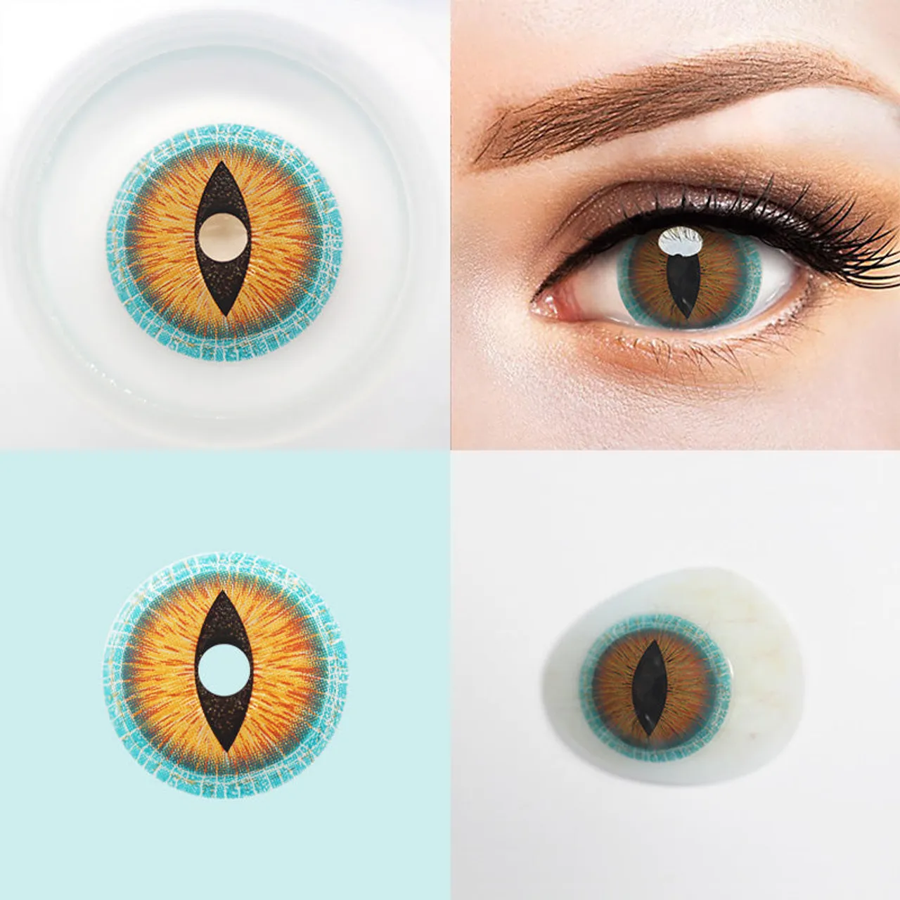 EyeLensy Brown Lizard Mini Sclera 17mm | 1 Year