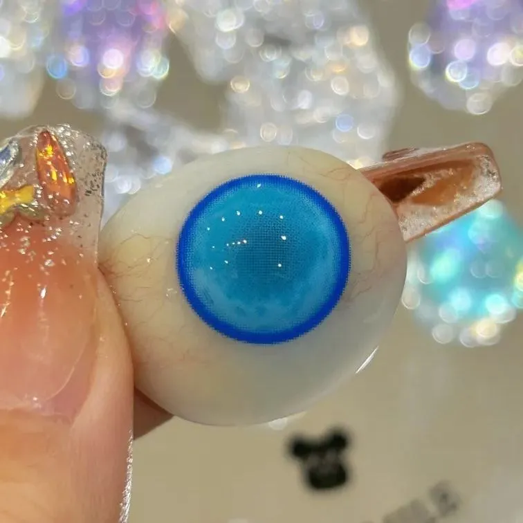 EyeLensy 사이버 메시 블루 색렌즈 서클렌즈 1년