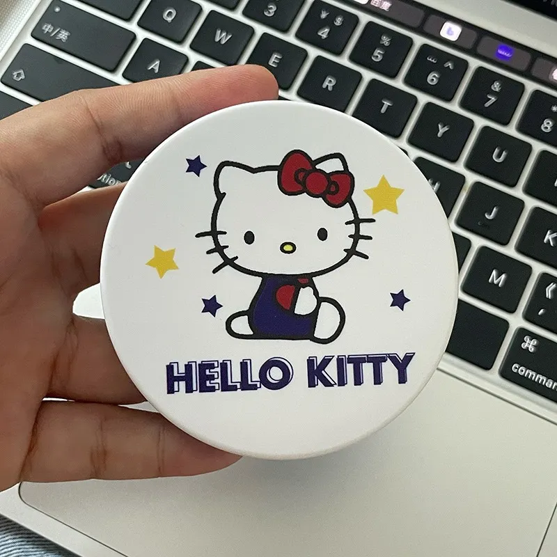 Estuche redondo lindo de caricatura Hello Kitty Lentillas de Color