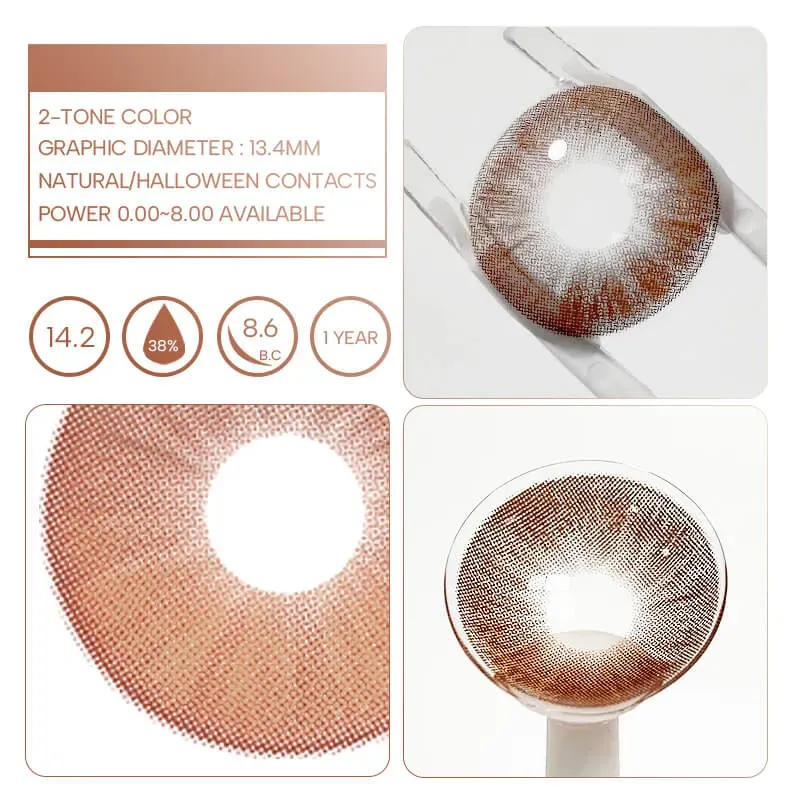 EyeLensy Marrone Limpido Lenti a Contatto Colorate 1 Anno