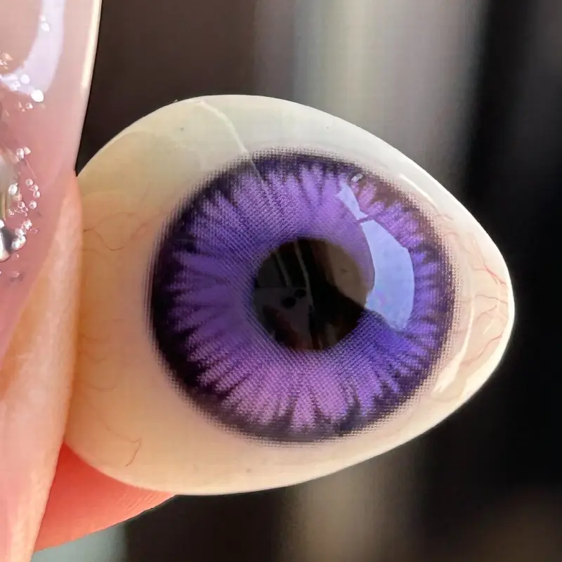 EyeLensy Lodowy Płatek Fioletowy Kolorowe Soczewki Kontaktowe 6 Miesięcy