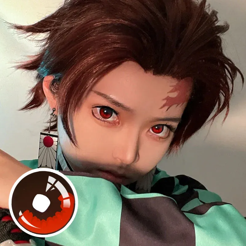 Demon Slayer Tanjiro Kamado-Nero Lenti a Contatto Colorate 1 Anno