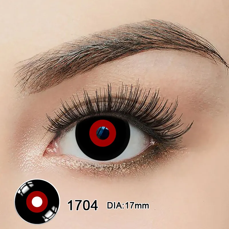 EyeLensy Ghoul Red Black Mini Sclera 17mm | 1 Year