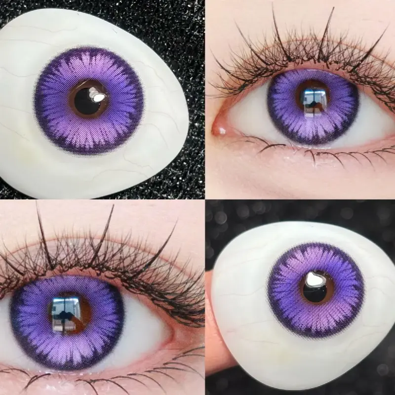 EyeLensy Lodowy Płatek Fioletowy Kolorowe Soczewki Kontaktowe 6 Miesięcy