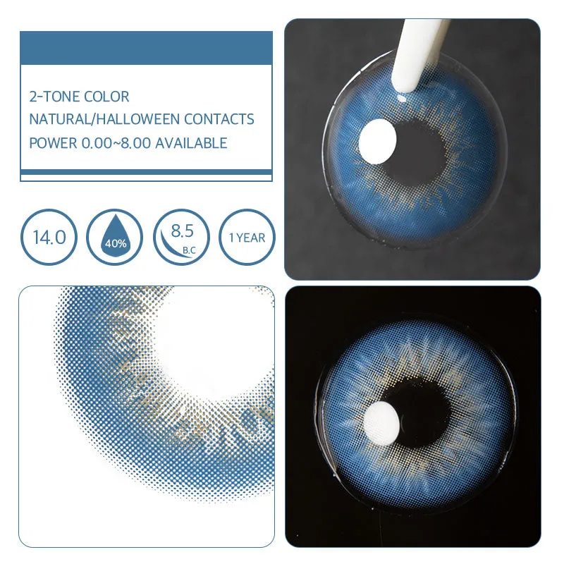 EyeLensy บาป น้ำเงิน คอนแทคเลนส์สี ใช้ 1 ปี