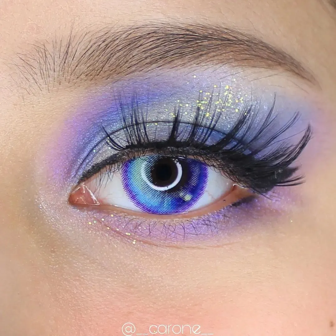 EyeLensy Křišťál modrá Barevné Kontaktní Čočky 1 Rok