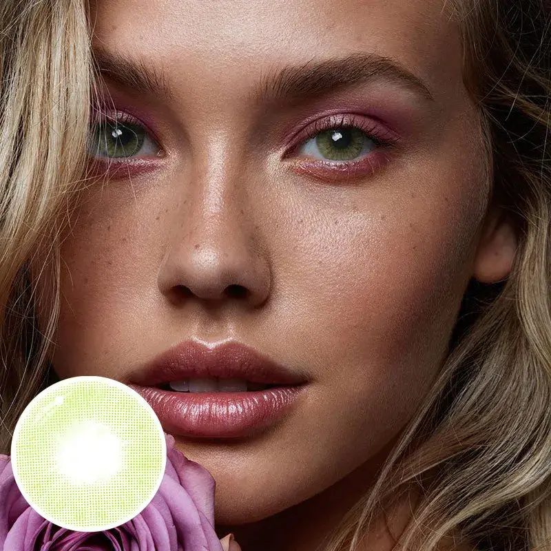EyeLensy Ánh sáng Cực Vàng Xanh Lá Kính Áp Tròng Màu 1 Năm