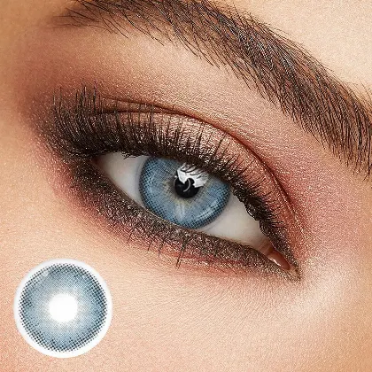 EyeLensy Blomstre Pære Blå Farvede Kontaktlinser 1 År
