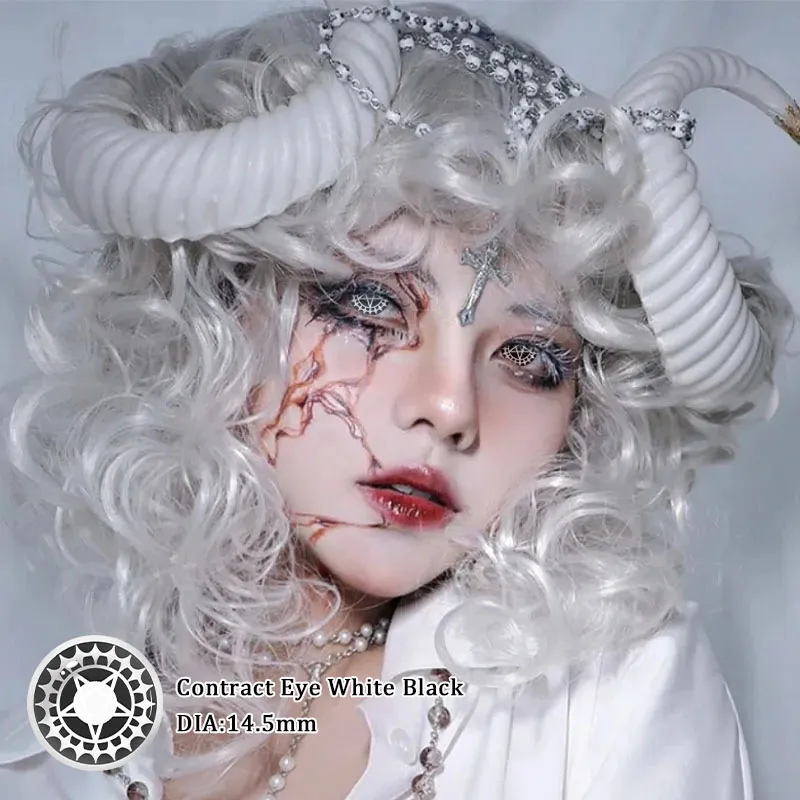 EyeLensy Contract Eye White Black | 1 Year