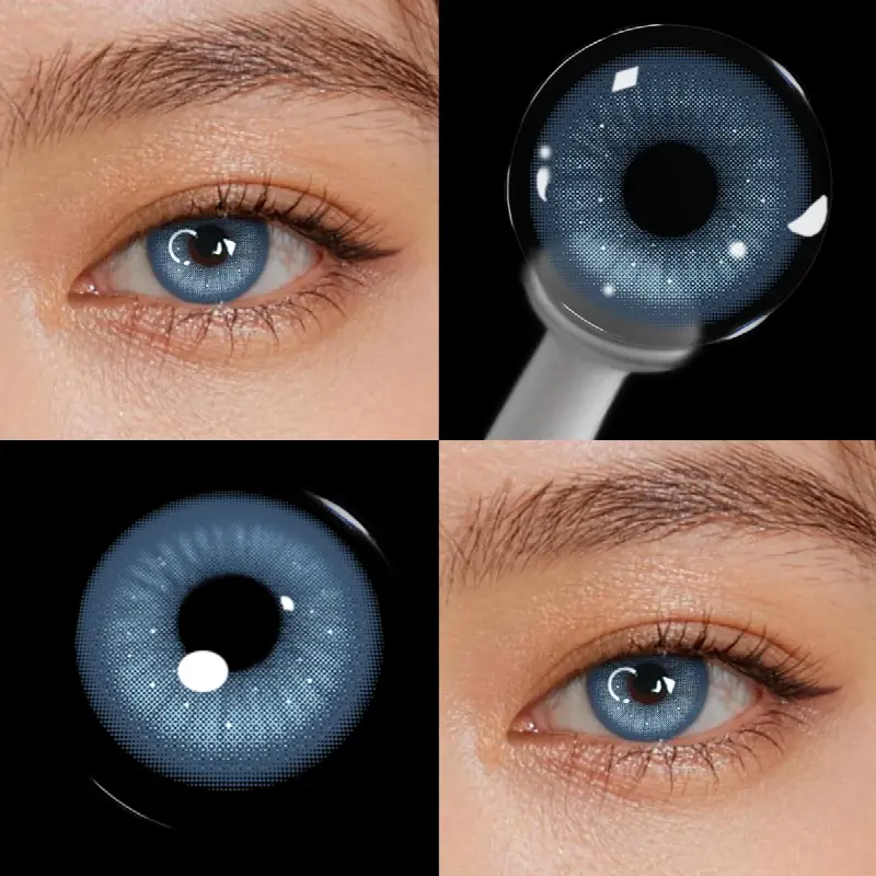 EyeLensy Třpytivá modrá Barevné Kontaktní Čočky 1 Rok