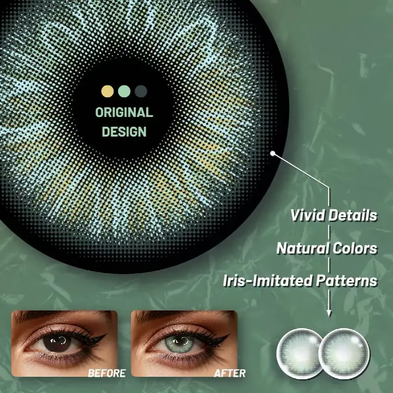 EyeLensy Irisgrün Farbige Kontaktlinsen 1 Jahr