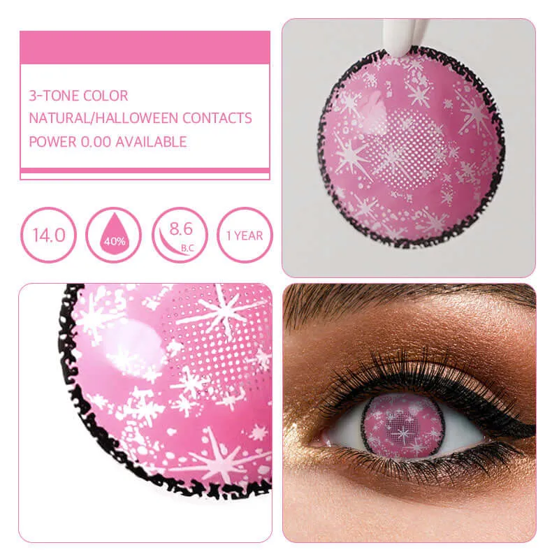 EyeLensy Rosa Scintillio Lenti a Contatto Colorate 1 Anno