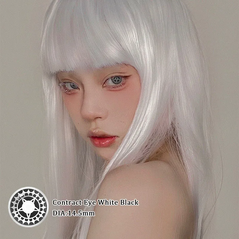EyeLensy Contract Eye White Black | 1 Year