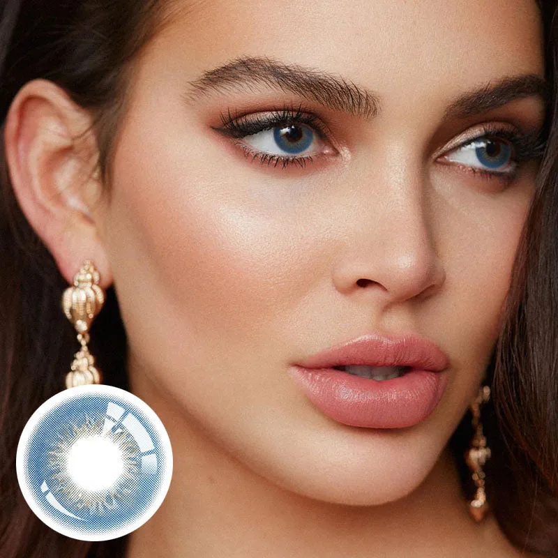 EyeLensy บาป น้ำเงิน คอนแทคเลนส์สี ใช้ 1 ปี