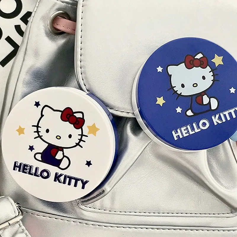 Estuche redondo lindo de caricatura Hello Kitty Lentillas de Color