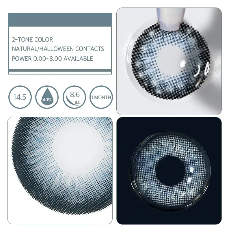 EyeLensy Siren Blå Farvede Kontaktlinser 1 År