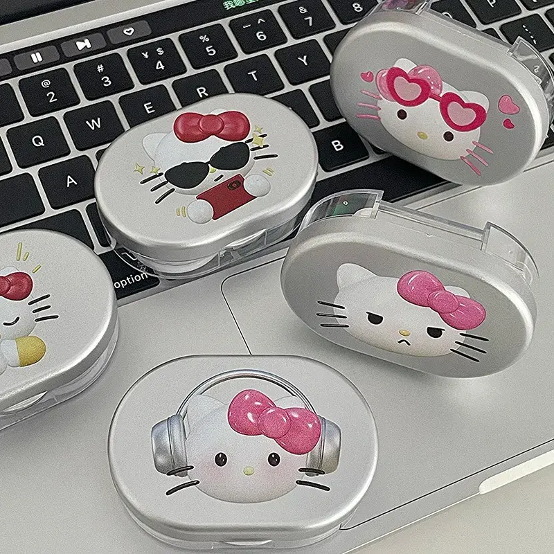 Hello Kitty sølvetui Fargede Kontaktlinser 1 År