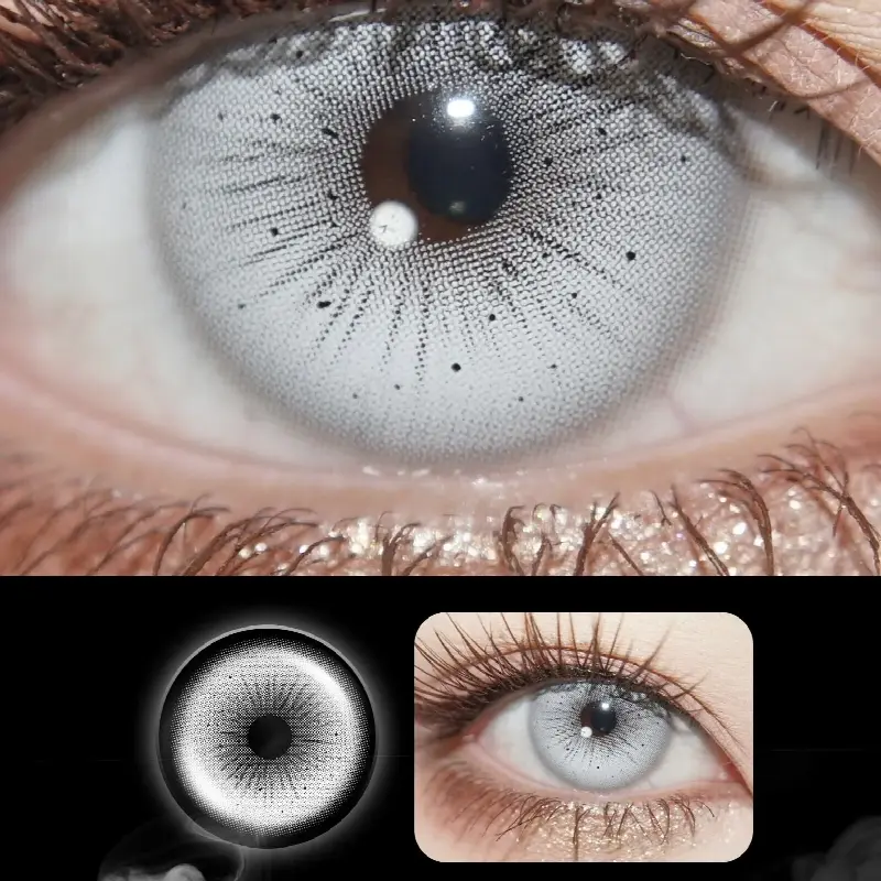 EyeLensy Mysteria Weiß Farbige Kontaktlinsen 6 Monate