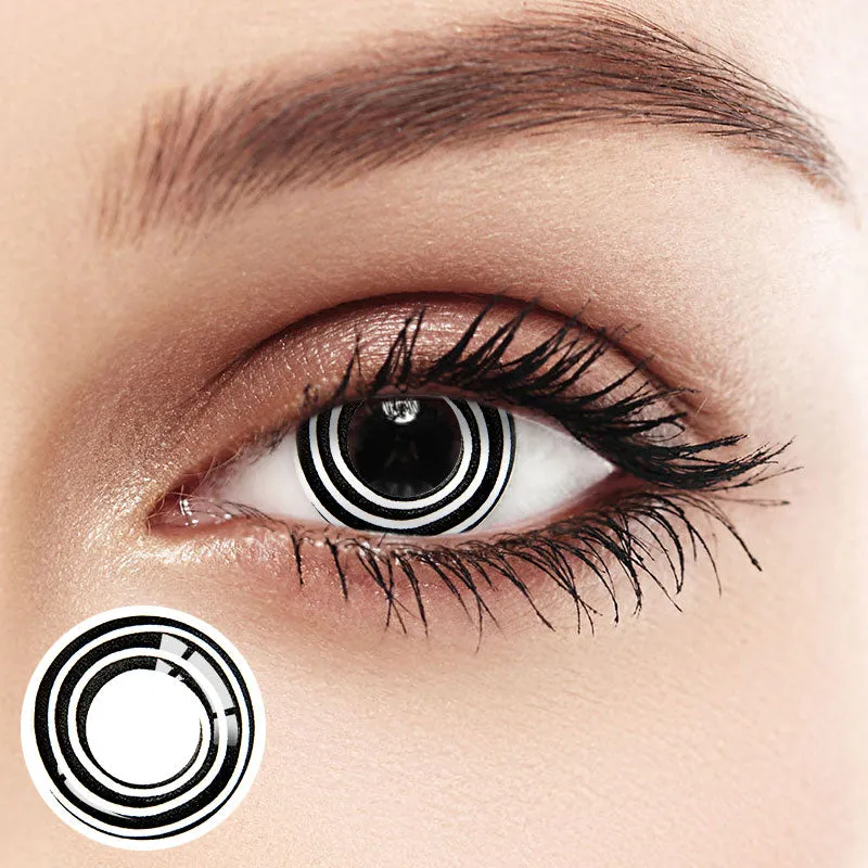 EyeLensy Black Whiter Spiral | 1 Year