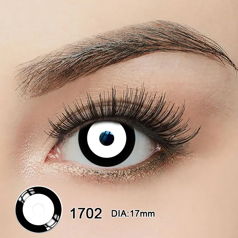 EyeLensy Black and White Mini Sclera 17mm | 1 Year