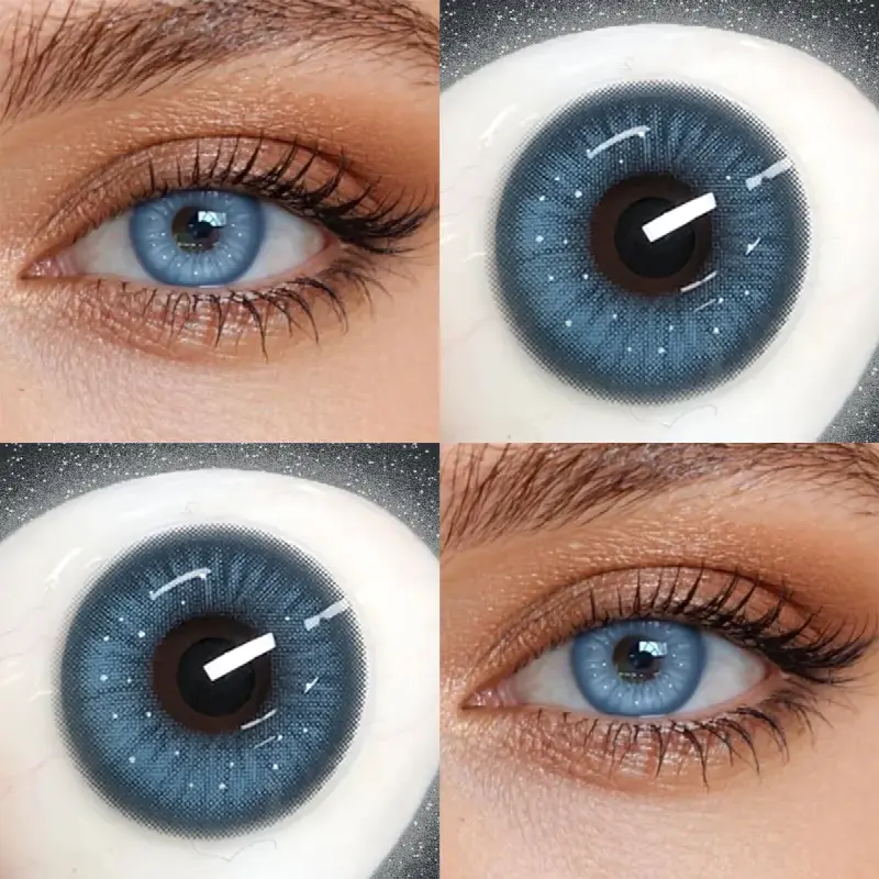 EyeLensy Třpytivá modrá Barevné Kontaktní Čočky 1 Rok