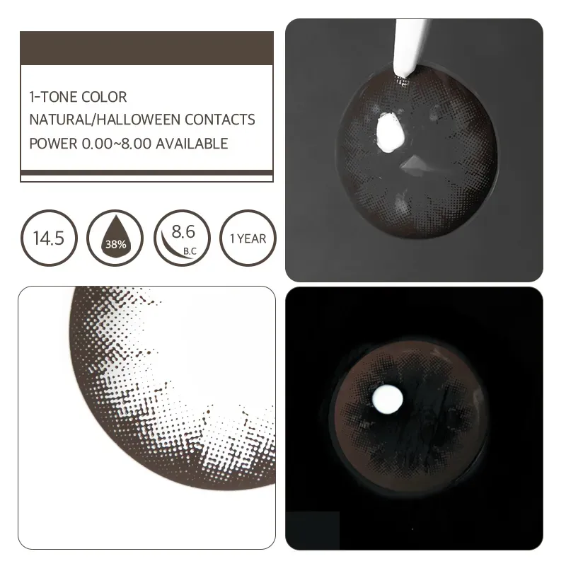 EyeLensy Marrone Occhi Grandi Lenti a Contatto Colorate 1 Anno