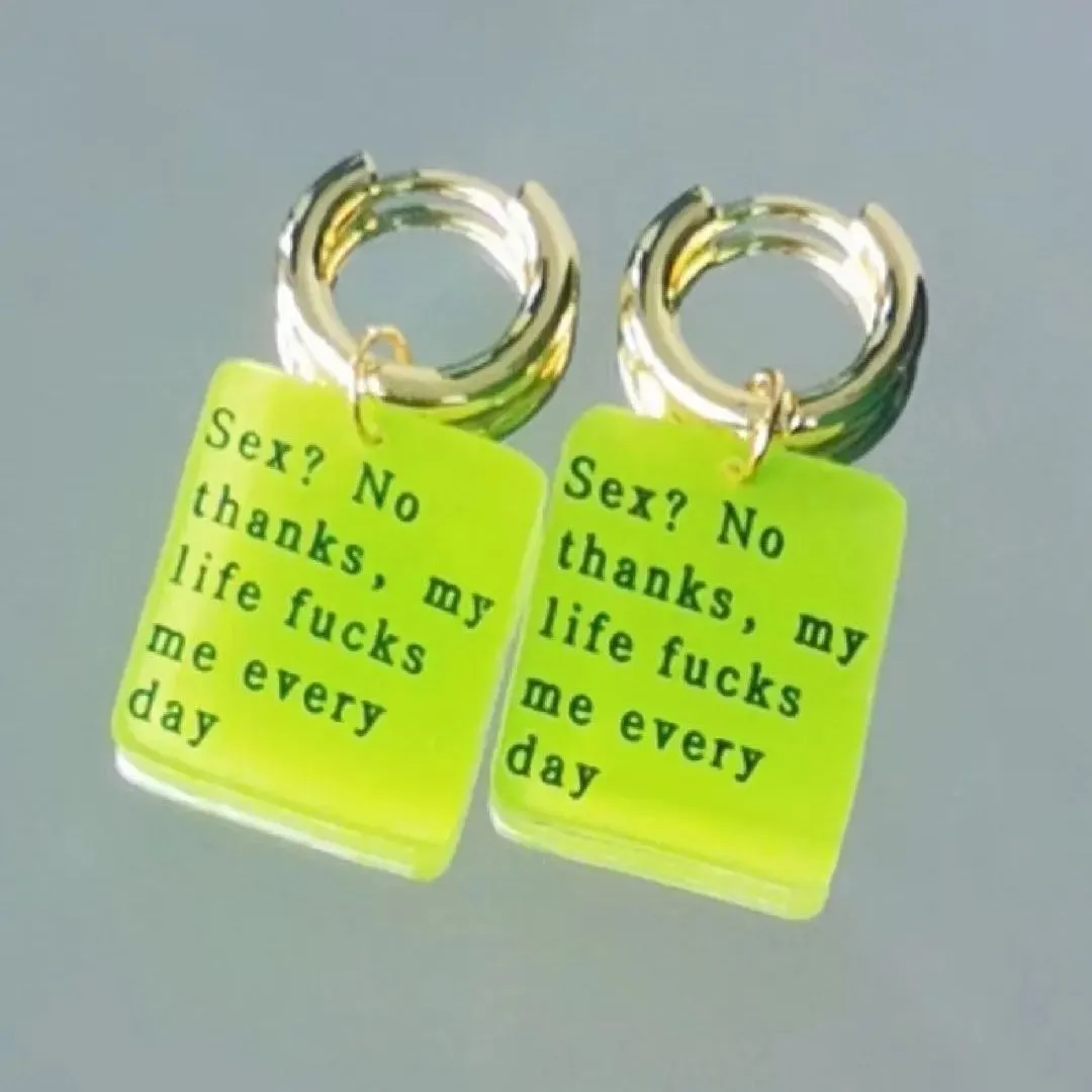 EyeLensy S Word Earrings | Accessory